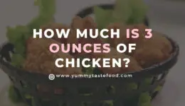 Quanto é 3 onças de frango?