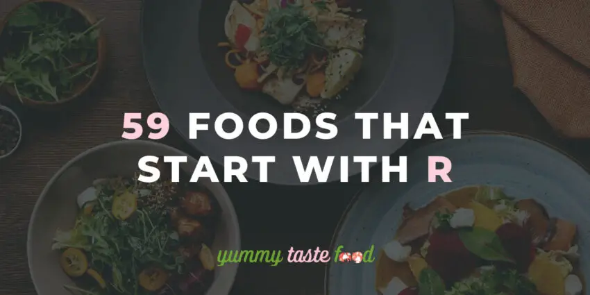 59 voedingsmiddelen die beginnen met R