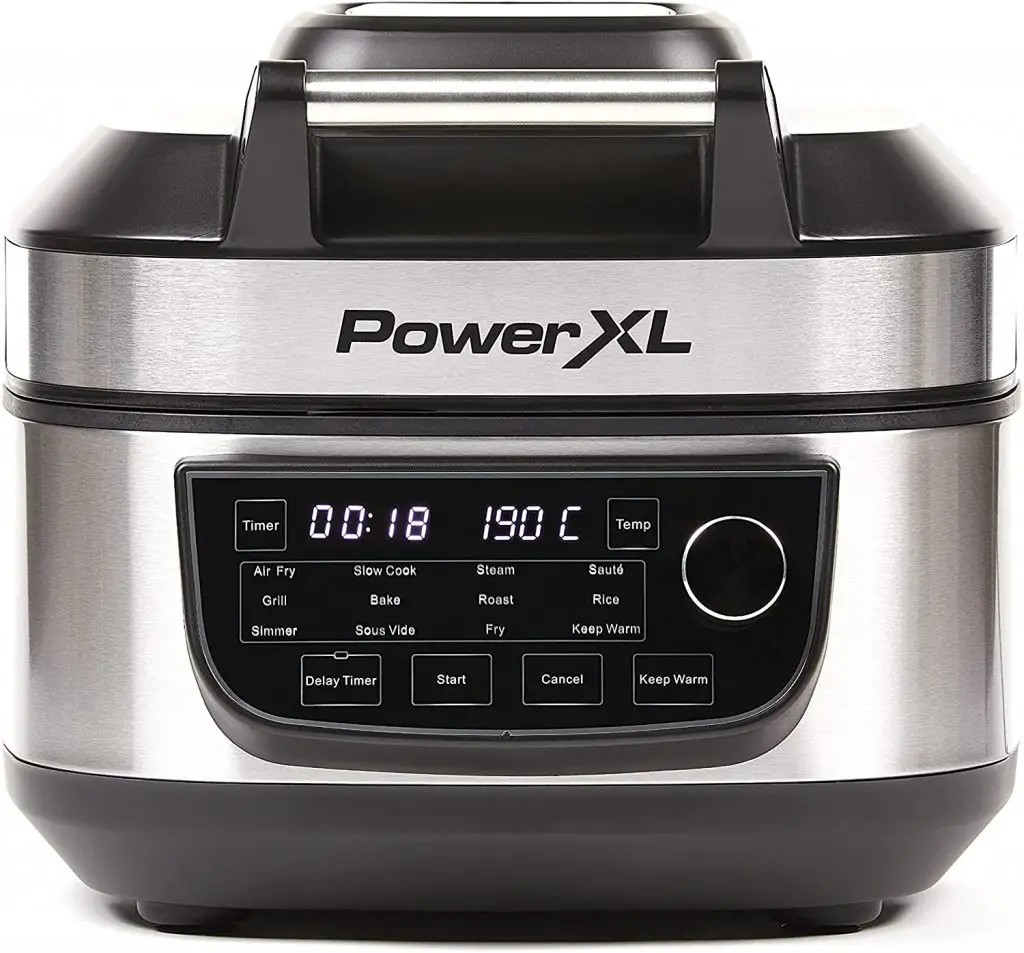 PowerXL Microwave Air Fryer Plus – Black and Grey Color.