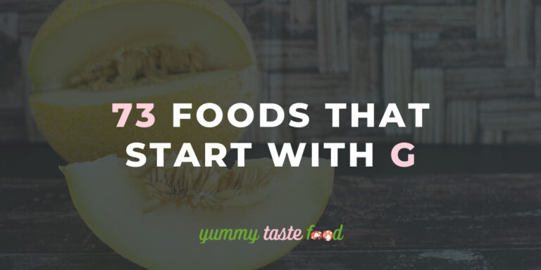 Foods That Start With G