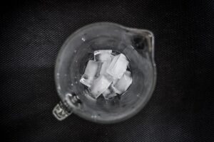 Ice in a glass jug. Credit: Unsplash