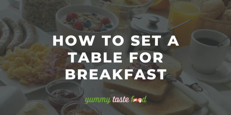 How To Set A Table For Breakfast