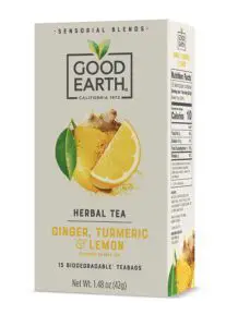 Good Earth Sensorial Blend Ginger Turmeric and Lemon Tea Herbal Tea.