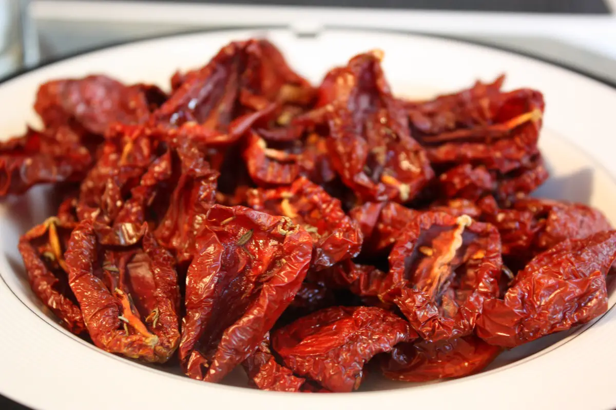 Sun-dried tomatoes in a bowl. Credit: Food.com