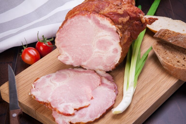 Slices of ham.