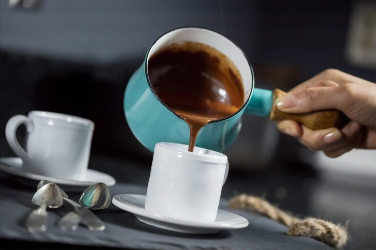Melted chocolate poured into cup. Credit: Unsplash