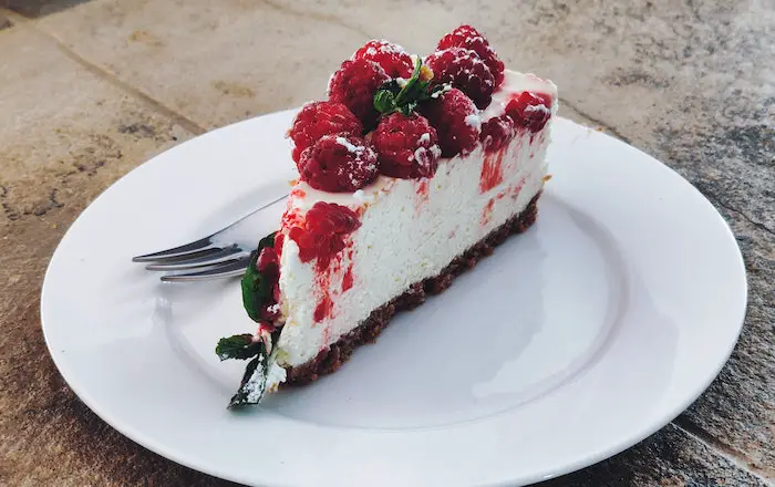 Picture of a cream cheese cheesecake.