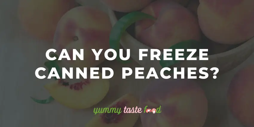 Kun je ingeblikte perziken invriezen?