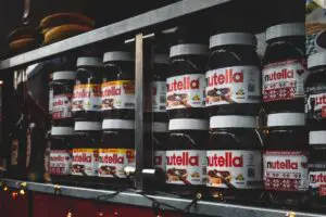 Nutella stored on a shelf. Credit: Unsplash