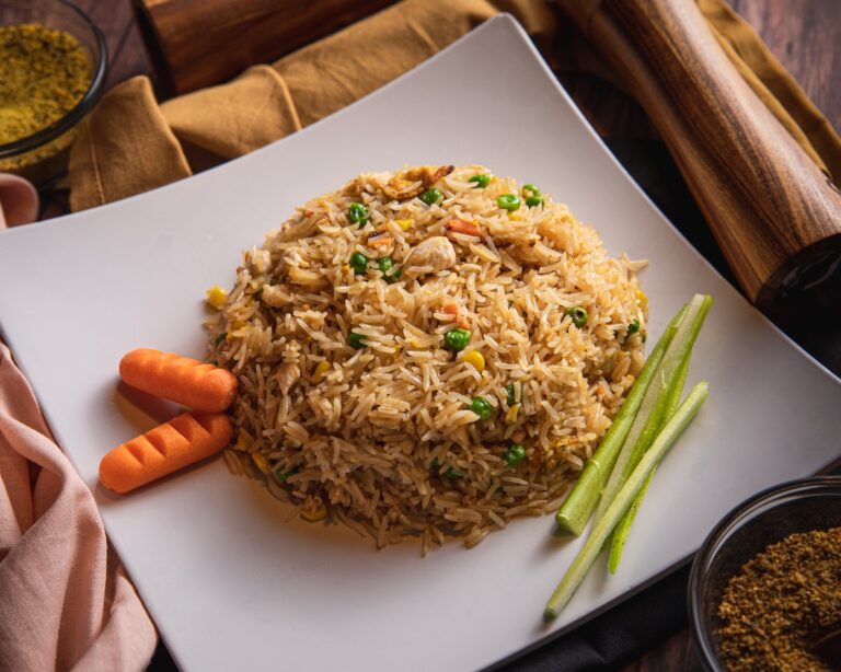 Cooked rice on a plate. Credit: Unsplash