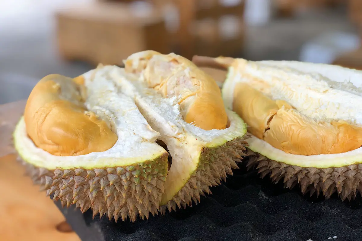 Durian cut in half. Credit: Unsplash