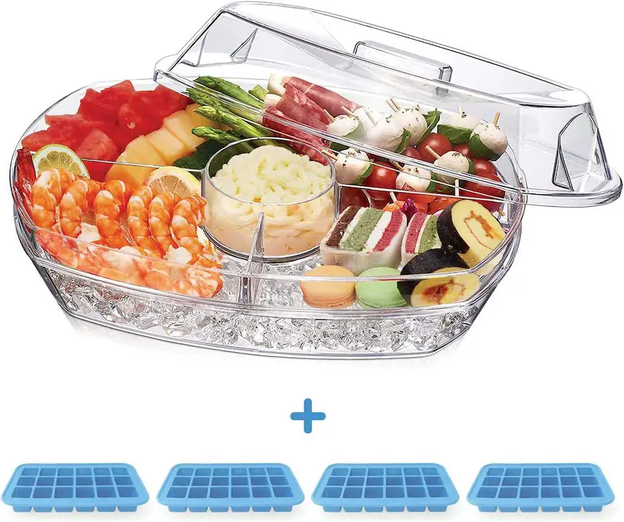 Innovative Life Appetizer Serving Tray on Ice with Lid