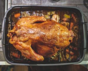 Cooked rotisserie chicken. Credit: Unsplash