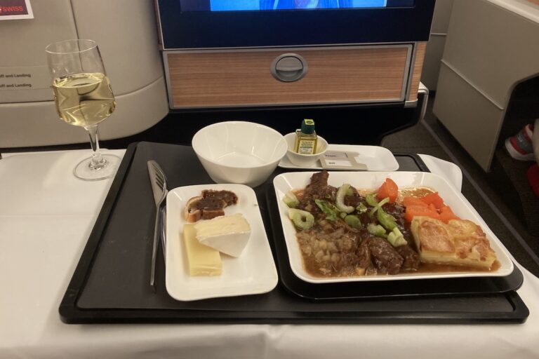 Food on Swiss Air - it's pretty dang good!