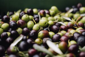 Black and green olives.