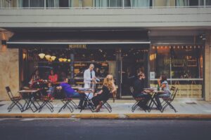 Outdoor dining restaurant.