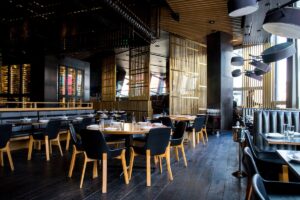 Restaurant dining area.